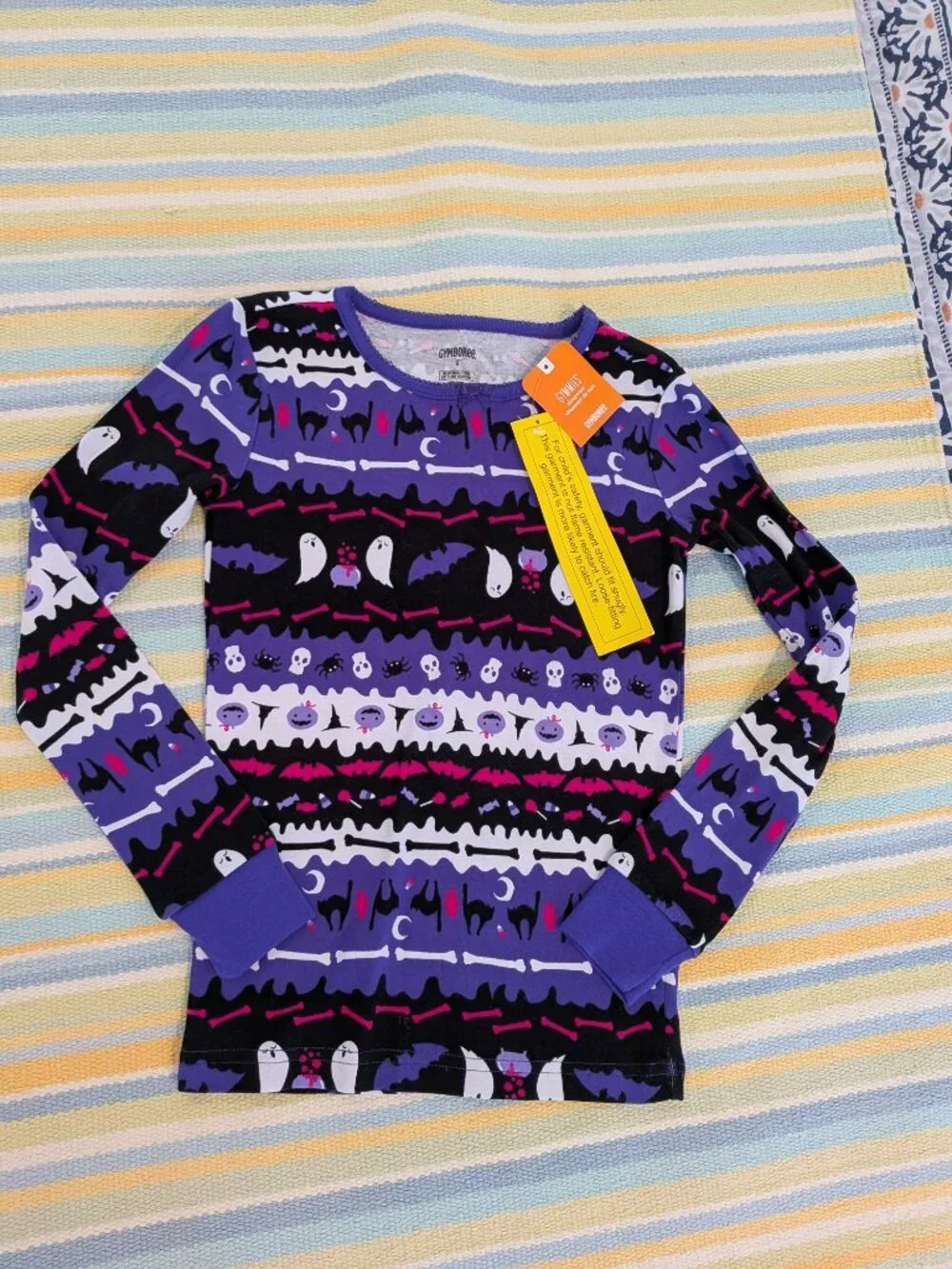 NWT Gymboree Girls' Size 8 Halloween Fair Isle 2-Piece Cotton Pajamas Gymmies Pu